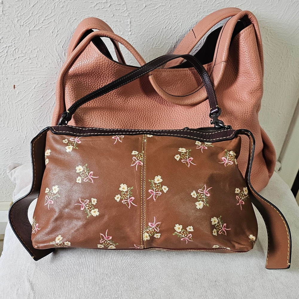 Coach Bandit Hobo 39 in Natural Pebble Leather with in side pochette purse - Picture 7 of 14